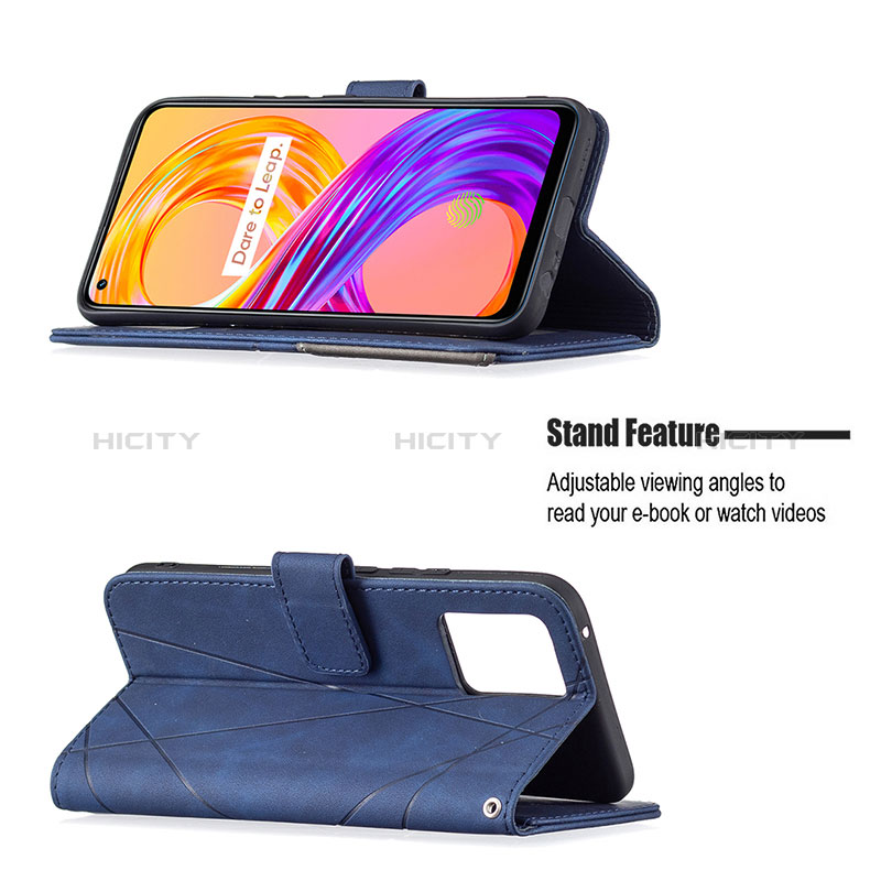 Handytasche Stand Schutzhülle Flip Leder Hülle B08F für Realme 8 4G groß