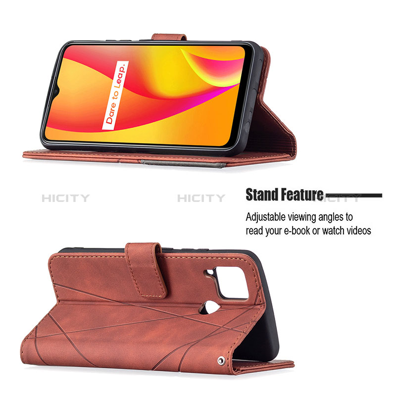 Handytasche Stand Schutzhülle Flip Leder Hülle B08F für Realme C12