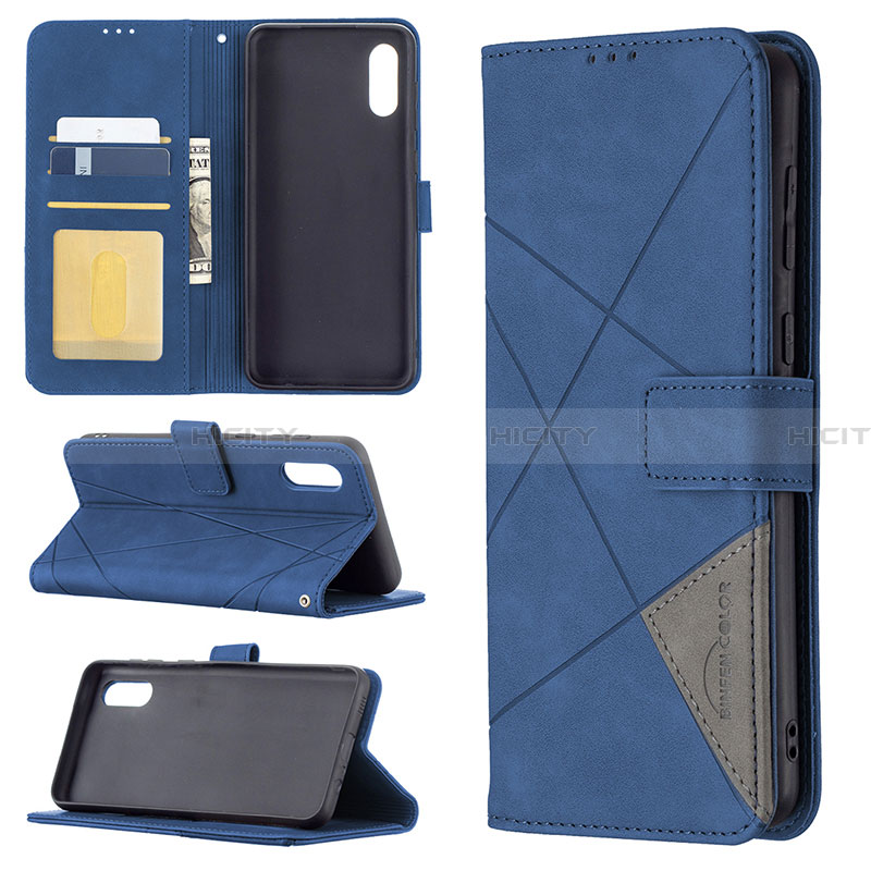 Handytasche Stand Schutzhülle Flip Leder Hülle B08F für Samsung Galaxy A02