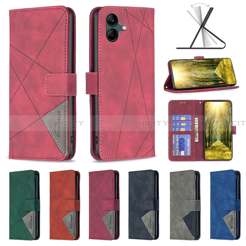 Handytasche Stand Schutzhülle Flip Leder Hülle B08F für Samsung Galaxy A04 4G groß