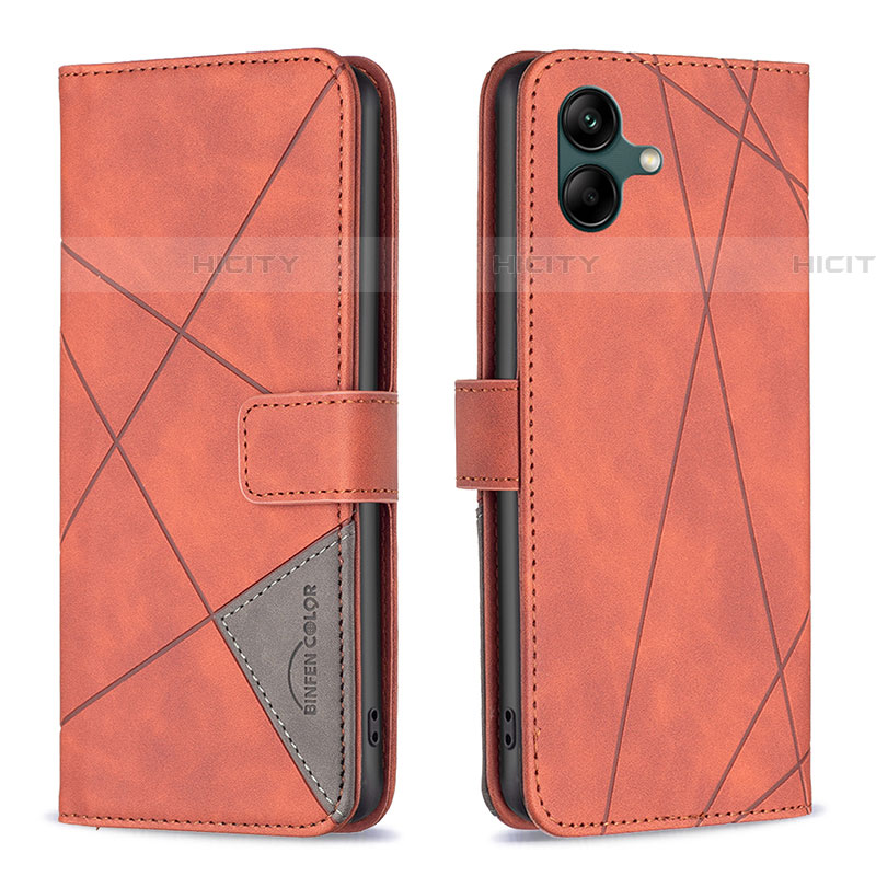 Handytasche Stand Schutzhülle Flip Leder Hülle B08F für Samsung Galaxy A04E Orange