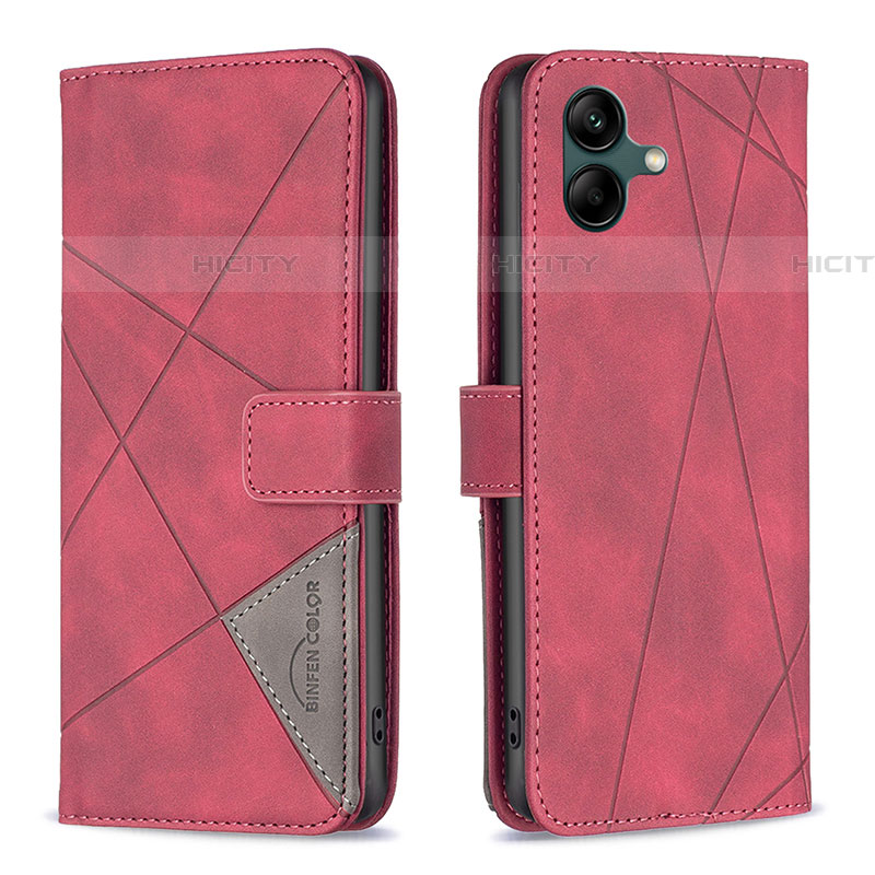 Handytasche Stand Schutzhülle Flip Leder Hülle B08F für Samsung Galaxy A04E Rot