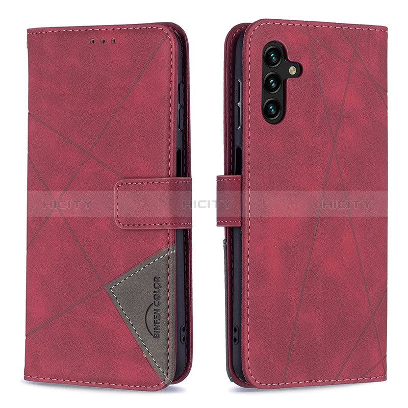 Handytasche Stand Schutzhülle Flip Leder Hülle B08F für Samsung Galaxy A04s groß