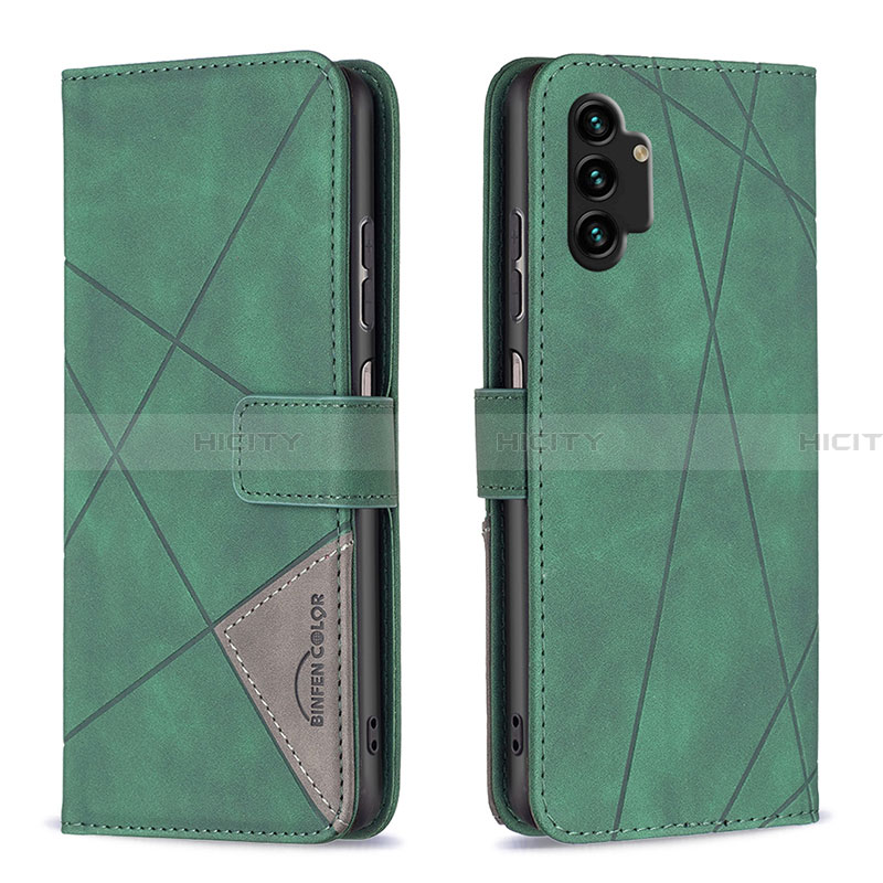 Handytasche Stand Schutzhülle Flip Leder Hülle B08F für Samsung Galaxy A13 4G groß