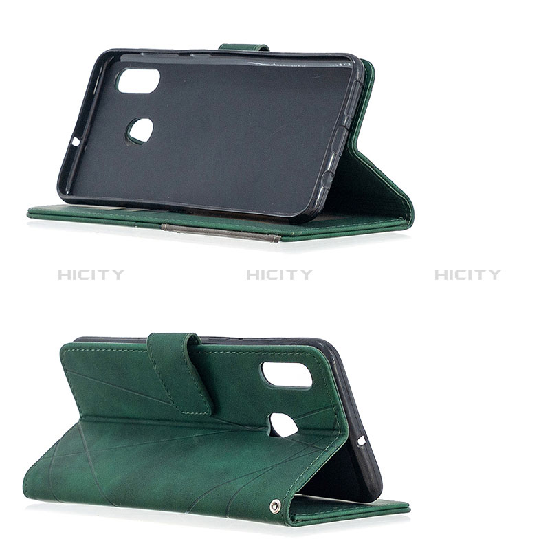 Handytasche Stand Schutzhülle Flip Leder Hülle B08F für Samsung Galaxy A20 groß