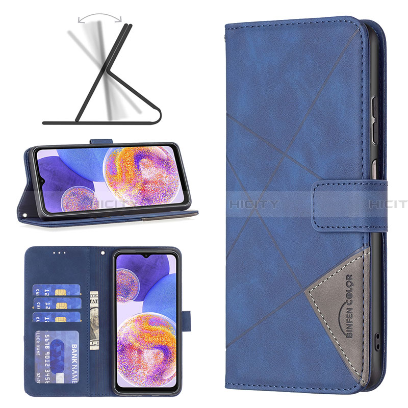 Handytasche Stand Schutzhülle Flip Leder Hülle B08F für Samsung Galaxy A23 4G