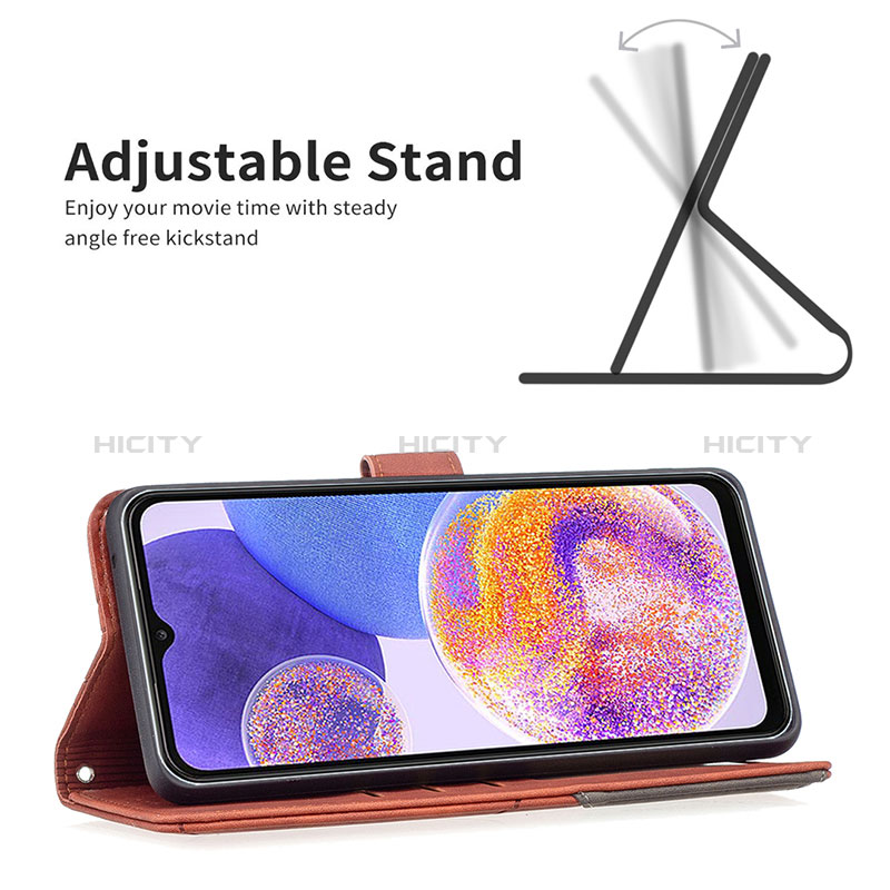 Handytasche Stand Schutzhülle Flip Leder Hülle B08F für Samsung Galaxy A23 5G