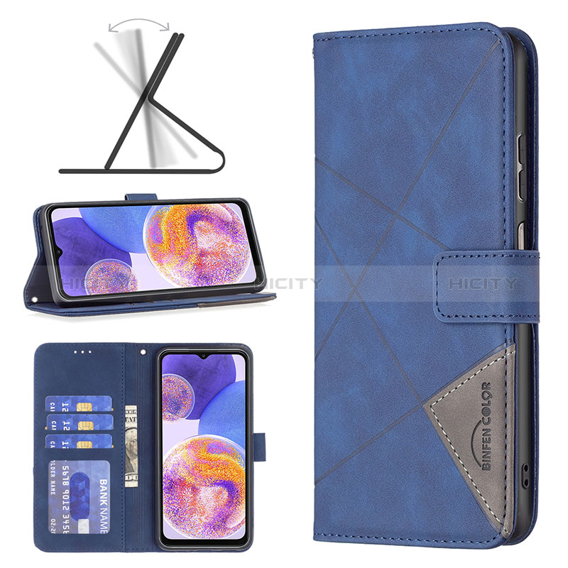 Handytasche Stand Schutzhülle Flip Leder Hülle B08F für Samsung Galaxy A23 5G