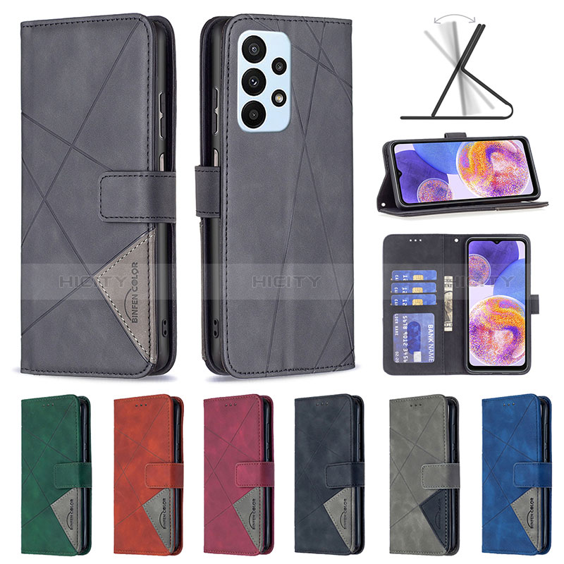 Handytasche Stand Schutzhülle Flip Leder Hülle B08F für Samsung Galaxy A23 5G