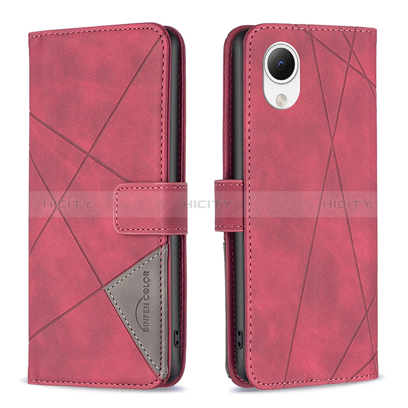 Handytasche Stand Schutzhülle Flip Leder Hülle B08F für Samsung Galaxy A23e 5G Rot