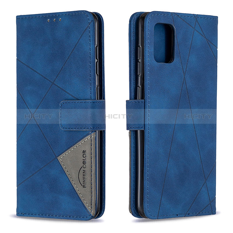 Handytasche Stand Schutzhülle Flip Leder Hülle B08F für Samsung Galaxy A31 Blau