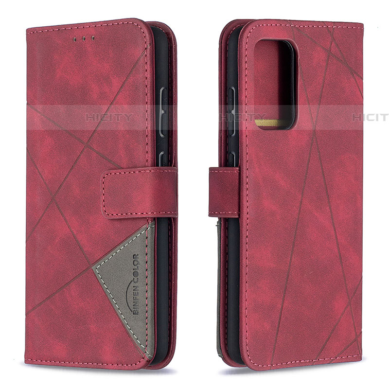 Handytasche Stand Schutzhülle Flip Leder Hülle B08F für Samsung Galaxy A52 5G Rot