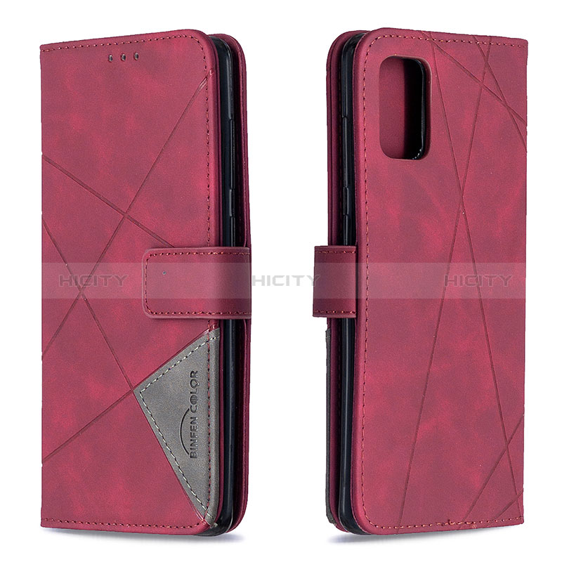 Handytasche Stand Schutzhülle Flip Leder Hülle B08F für Samsung Galaxy A71 4G A715 Rot
