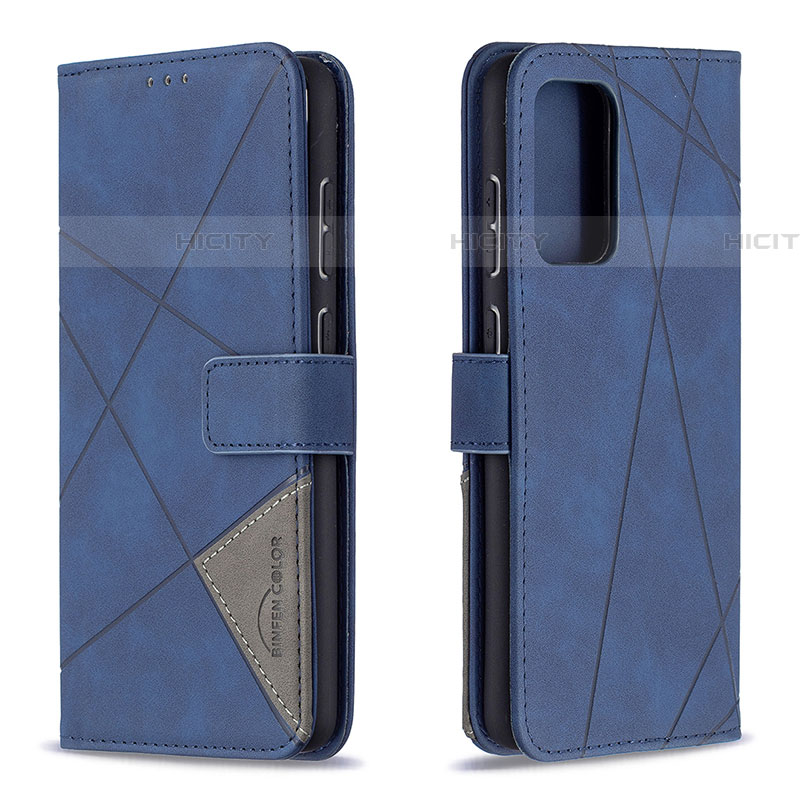 Handytasche Stand Schutzhülle Flip Leder Hülle B08F für Samsung Galaxy A72 4G Blau