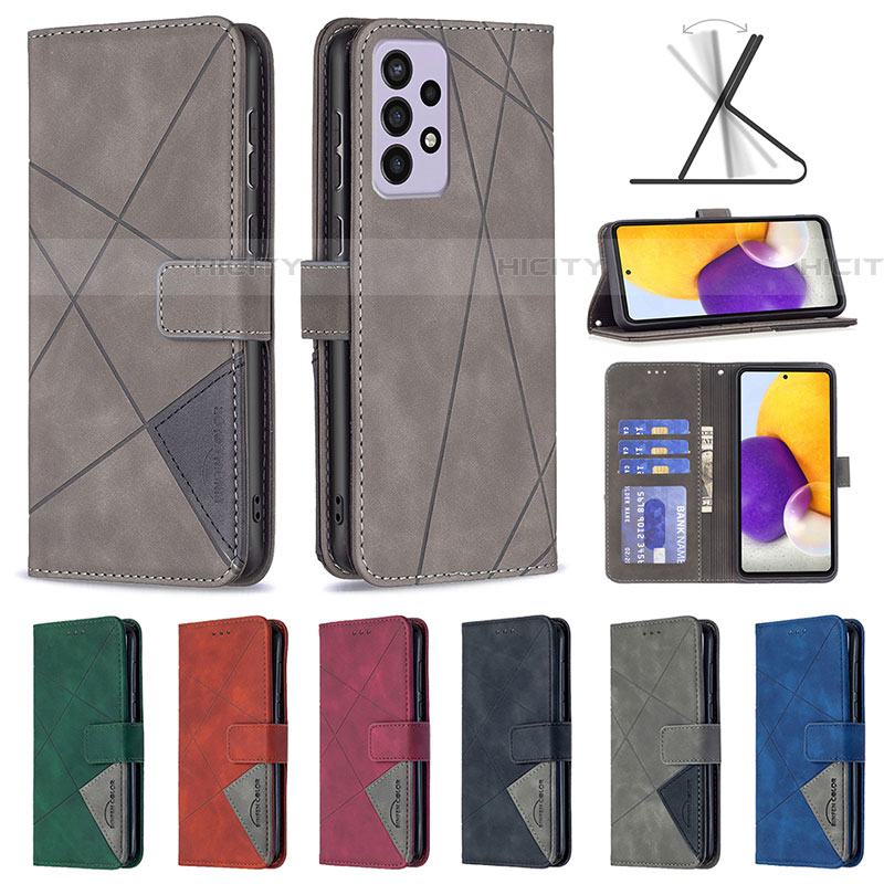 Handytasche Stand Schutzhülle Flip Leder Hülle B08F für Samsung Galaxy A73 5G groß