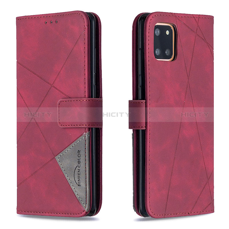 Handytasche Stand Schutzhülle Flip Leder Hülle B08F für Samsung Galaxy A81 Rot Plus