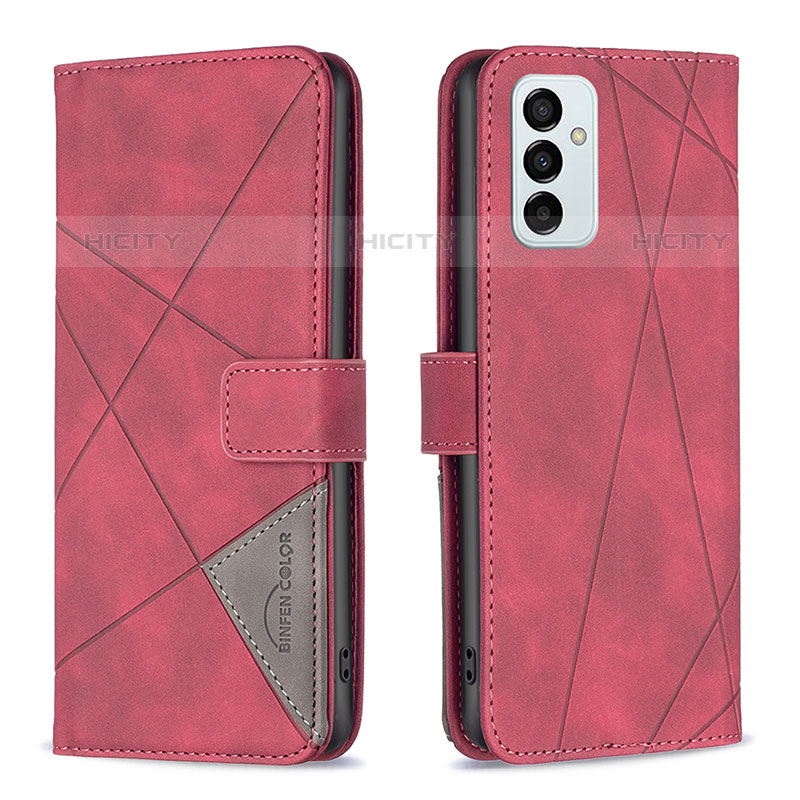 Handytasche Stand Schutzhülle Flip Leder Hülle B08F für Samsung Galaxy M23 5G Rot