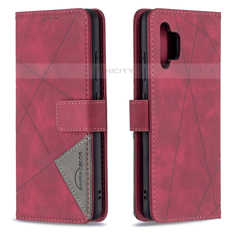 Handytasche Stand Schutzhülle Flip Leder Hülle B08F für Samsung Galaxy M32 5G Rot