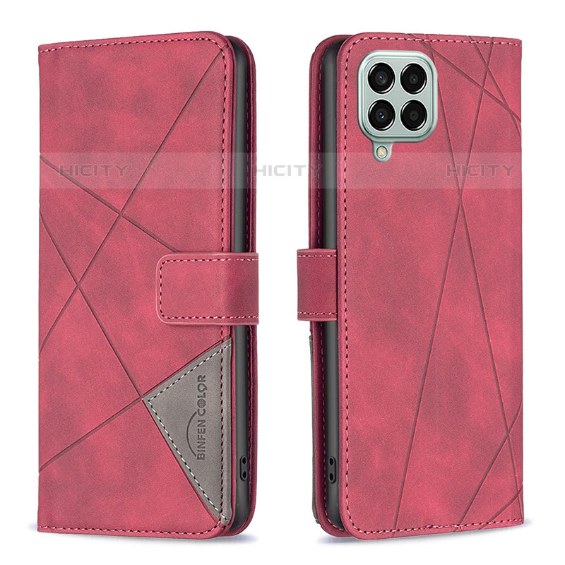 Handytasche Stand Schutzhülle Flip Leder Hülle B08F für Samsung Galaxy M33 5G Rot