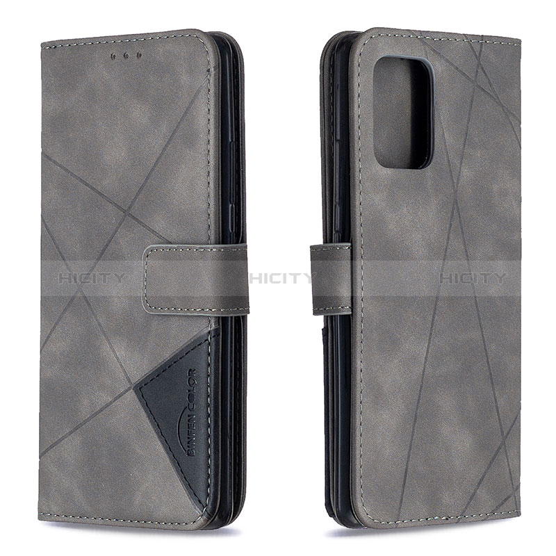 Handytasche Stand Schutzhülle Flip Leder Hülle B08F für Samsung Galaxy M80S Grau Plus