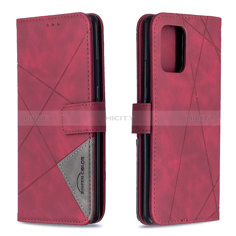 Handytasche Stand Schutzhülle Flip Leder Hülle B08F für Samsung Galaxy M80S Rot Plus