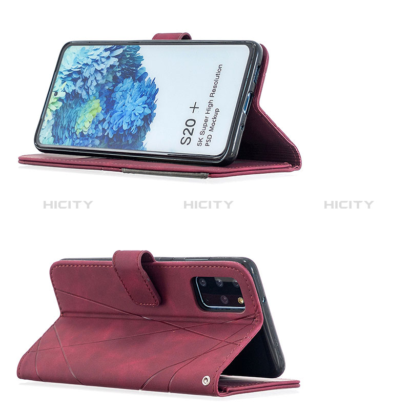 Handytasche Stand Schutzhülle Flip Leder Hülle B08F für Samsung Galaxy S20 Plus 5G groß