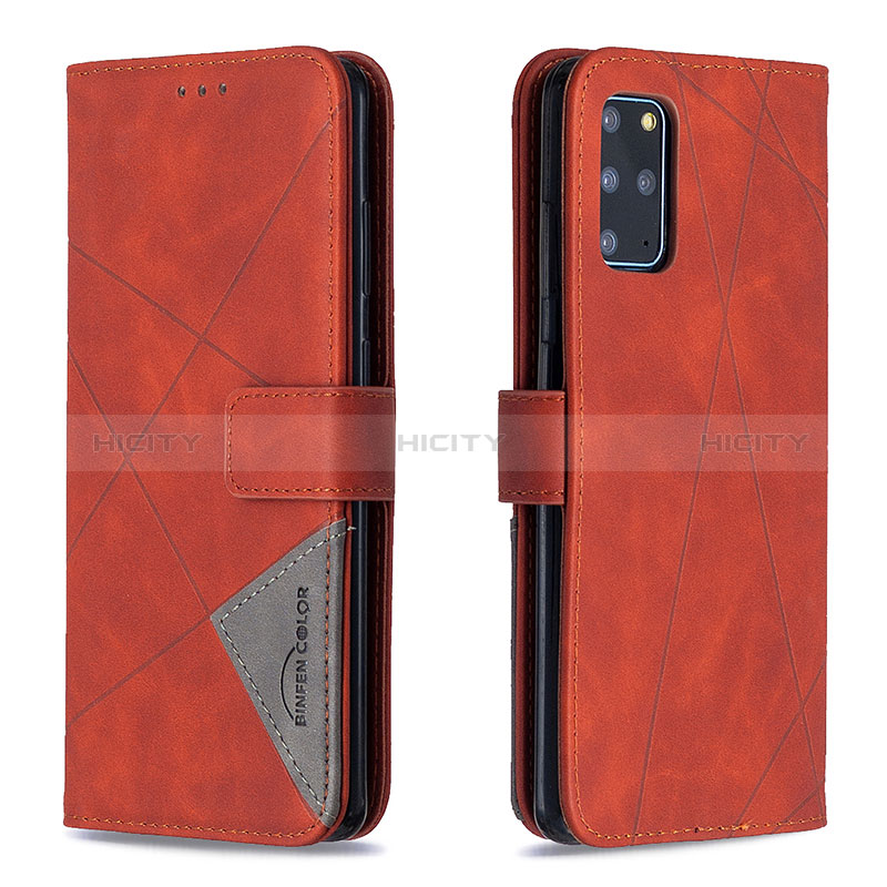 Handytasche Stand Schutzhülle Flip Leder Hülle B08F für Samsung Galaxy S20 Plus 5G Orange Plus