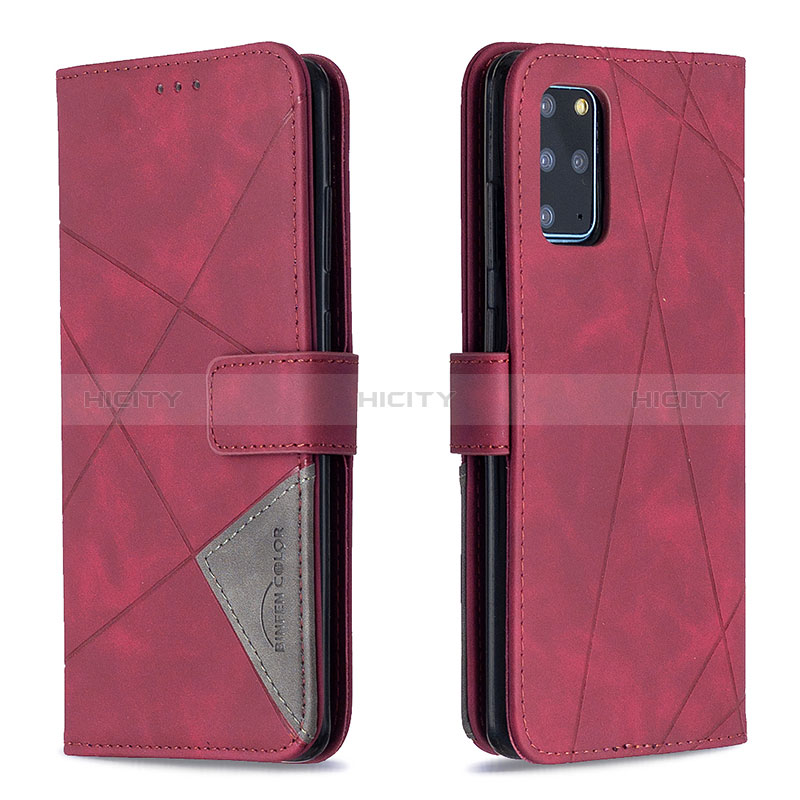 Handytasche Stand Schutzhülle Flip Leder Hülle B08F für Samsung Galaxy S20 Plus Rot Plus