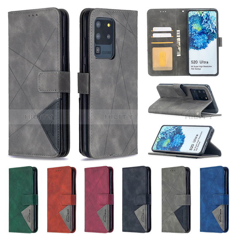 Handytasche Stand Schutzhülle Flip Leder Hülle B08F für Samsung Galaxy S20 Ultra 5G