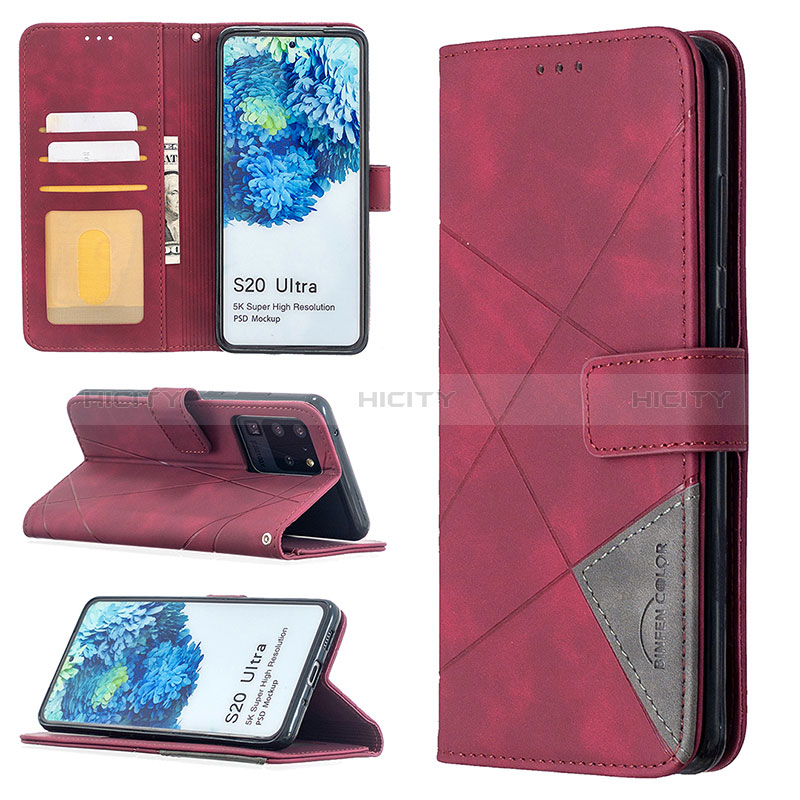 Handytasche Stand Schutzhülle Flip Leder Hülle B08F für Samsung Galaxy S20 Ultra 5G