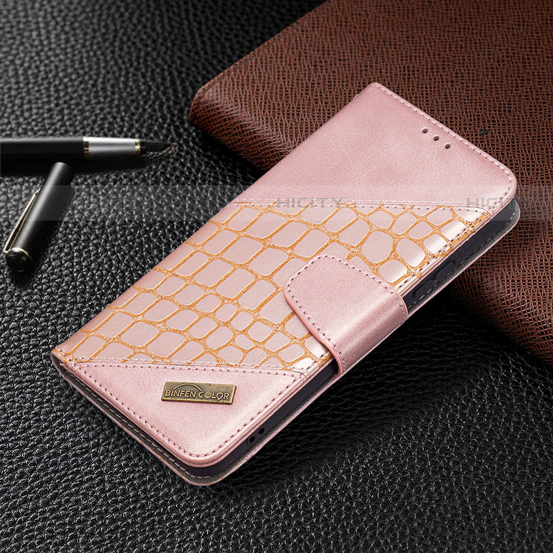 Handytasche Stand Schutzhülle Flip Leder Hülle B08F für Samsung Galaxy S21 Plus 5G Rosa