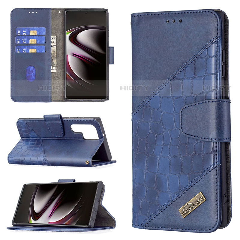 Handytasche Stand Schutzhülle Flip Leder Hülle B08F für Samsung Galaxy S21 Ultra 5G groß