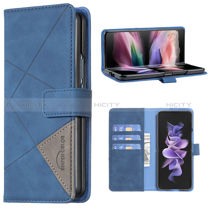 Handytasche Stand Schutzhülle Flip Leder Hülle B08F für Samsung Galaxy Z Fold3 5G groß