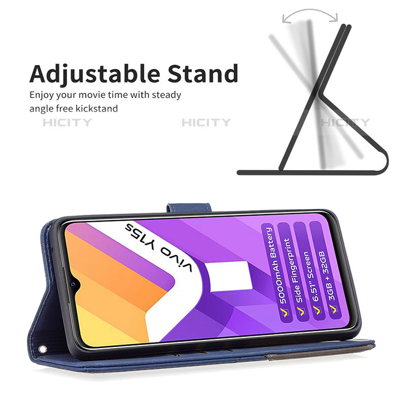 Handytasche Stand Schutzhülle Flip Leder Hülle B08F für Vivo iQOO U5x