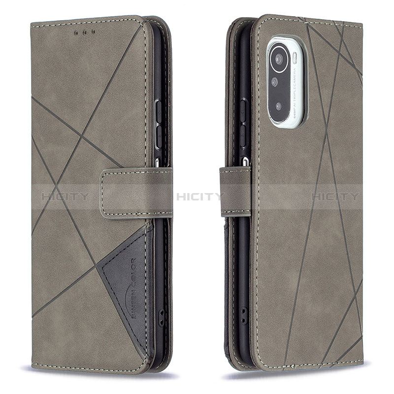 Handytasche Stand Schutzhülle Flip Leder Hülle B08F für Xiaomi Mi 11X 5G Grau