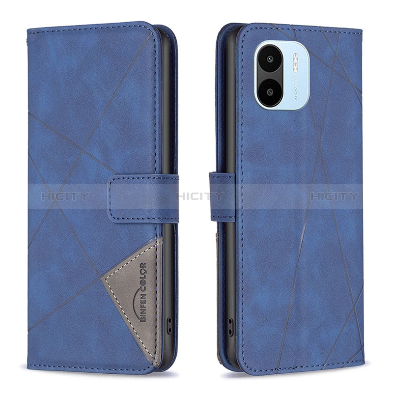 Handytasche Stand Schutzhülle Flip Leder Hülle B08F für Xiaomi Poco C50 Blau