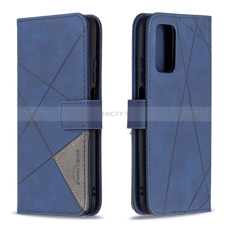 Handytasche Stand Schutzhülle Flip Leder Hülle B08F für Xiaomi Poco M3 Blau Plus