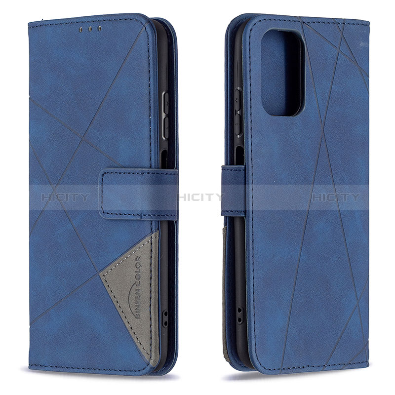 Handytasche Stand Schutzhülle Flip Leder Hülle B08F für Xiaomi Poco M5S Blau