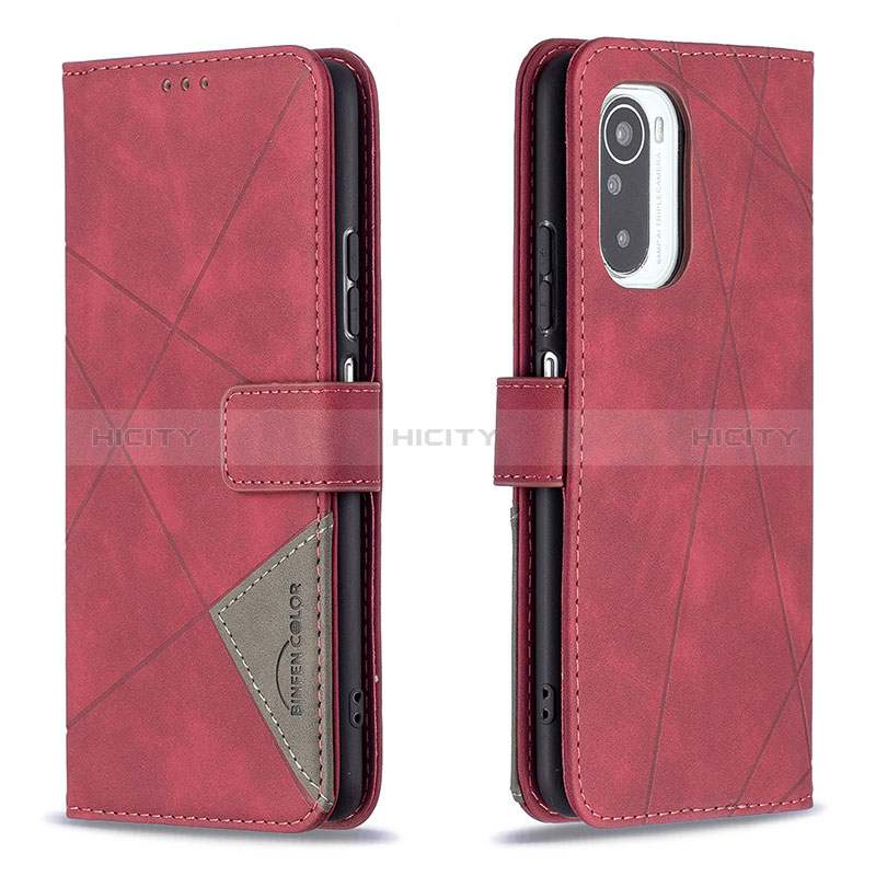 Handytasche Stand Schutzhülle Flip Leder Hülle B08F für Xiaomi Redmi K40 Pro+ Plus 5G Rot Plus