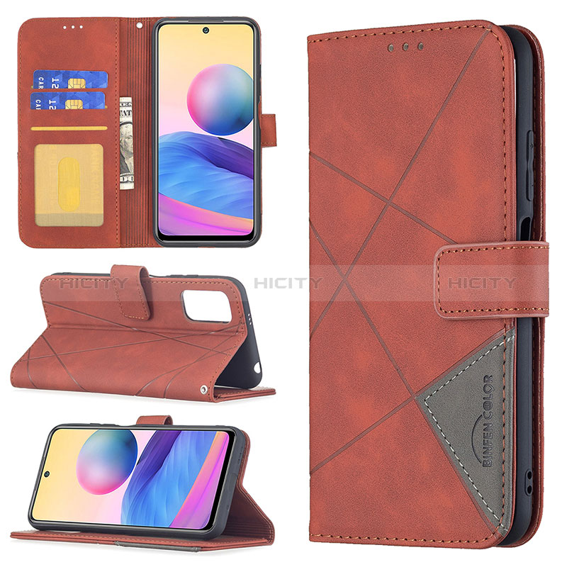 Handytasche Stand Schutzhülle Flip Leder Hülle B08F für Xiaomi Redmi Note 10 5G groß