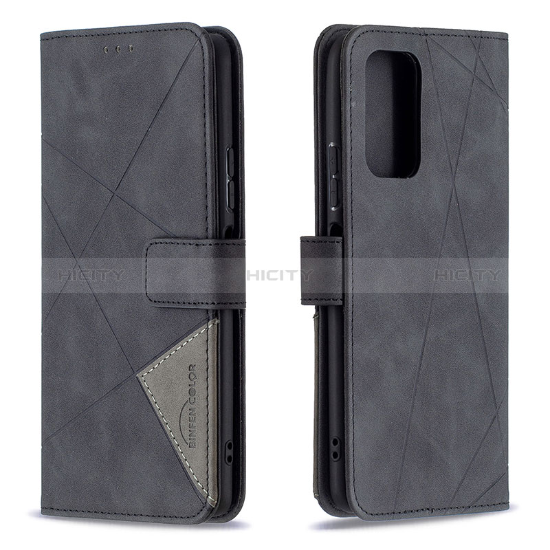 Handytasche Stand Schutzhülle Flip Leder Hülle B08F für Xiaomi Redmi Note 10 Pro 4G Schwarz Plus