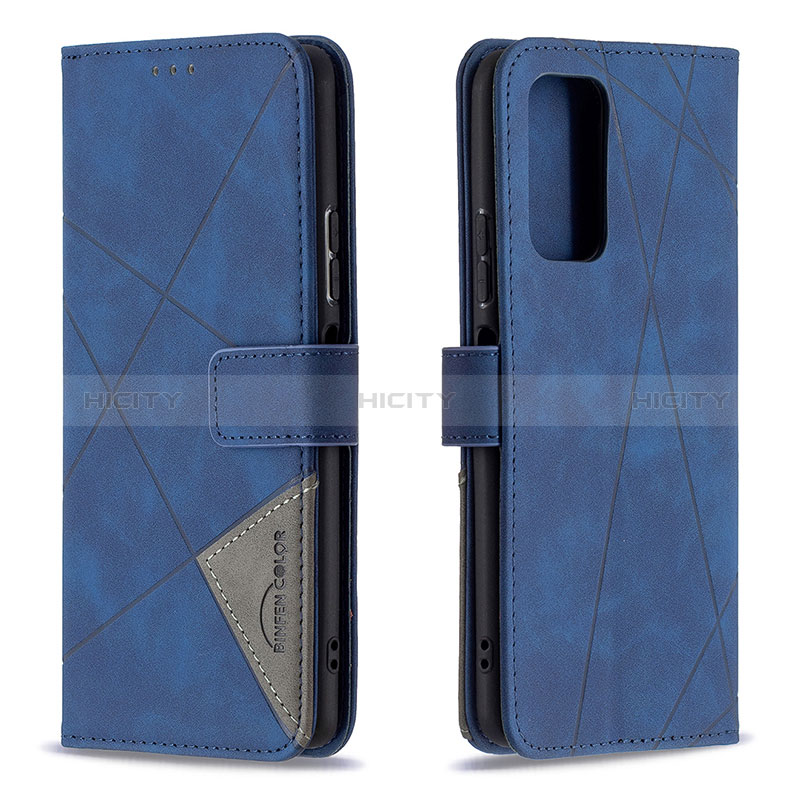 Handytasche Stand Schutzhülle Flip Leder Hülle B08F für Xiaomi Redmi Note 10 Pro Max Blau Plus