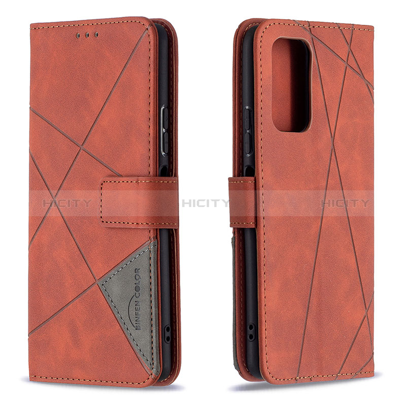 Handytasche Stand Schutzhülle Flip Leder Hülle B08F für Xiaomi Redmi Note 10 Pro Max Orange