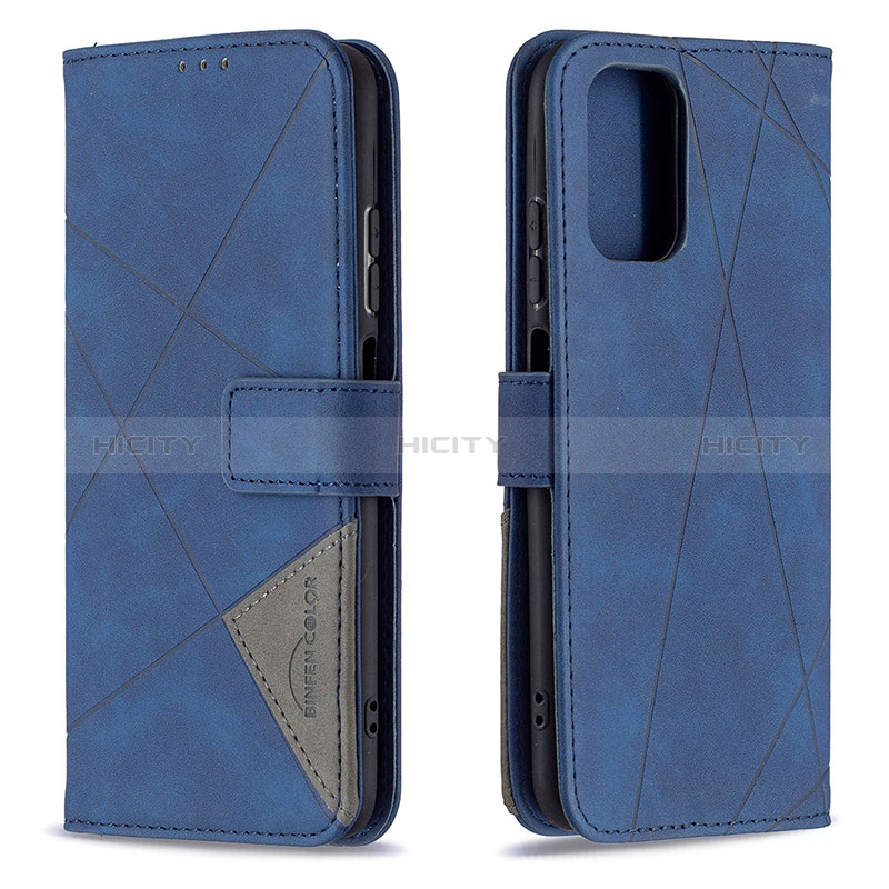 Handytasche Stand Schutzhülle Flip Leder Hülle B08F für Xiaomi Redmi Note 10S 4G Blau