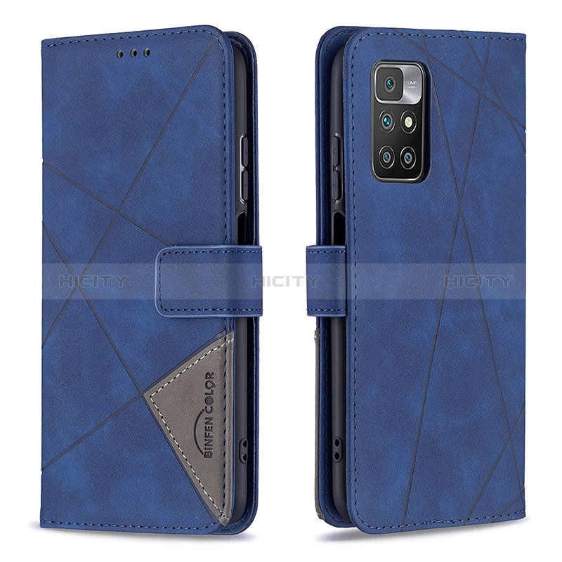 Handytasche Stand Schutzhülle Flip Leder Hülle B08F für Xiaomi Redmi Note 11 4G (2021) Blau Plus