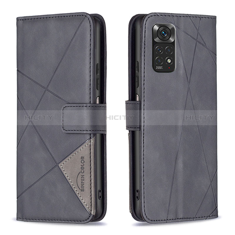 Handytasche Stand Schutzhülle Flip Leder Hülle B08F für Xiaomi Redmi Note 11 4G (2022) groß