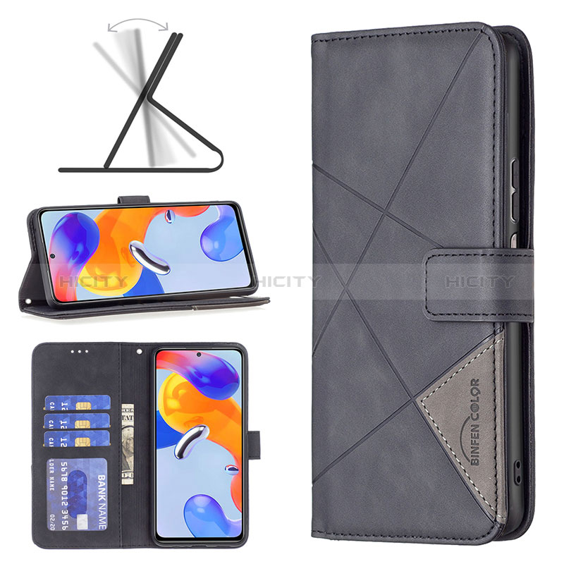 Handytasche Stand Schutzhülle Flip Leder Hülle B08F für Xiaomi Redmi Note 11 Pro 4G