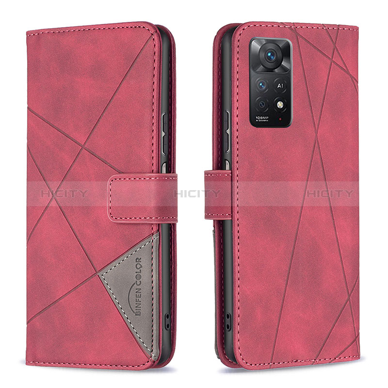 Handytasche Stand Schutzhülle Flip Leder Hülle B08F für Xiaomi Redmi Note 11 Pro 5G groß