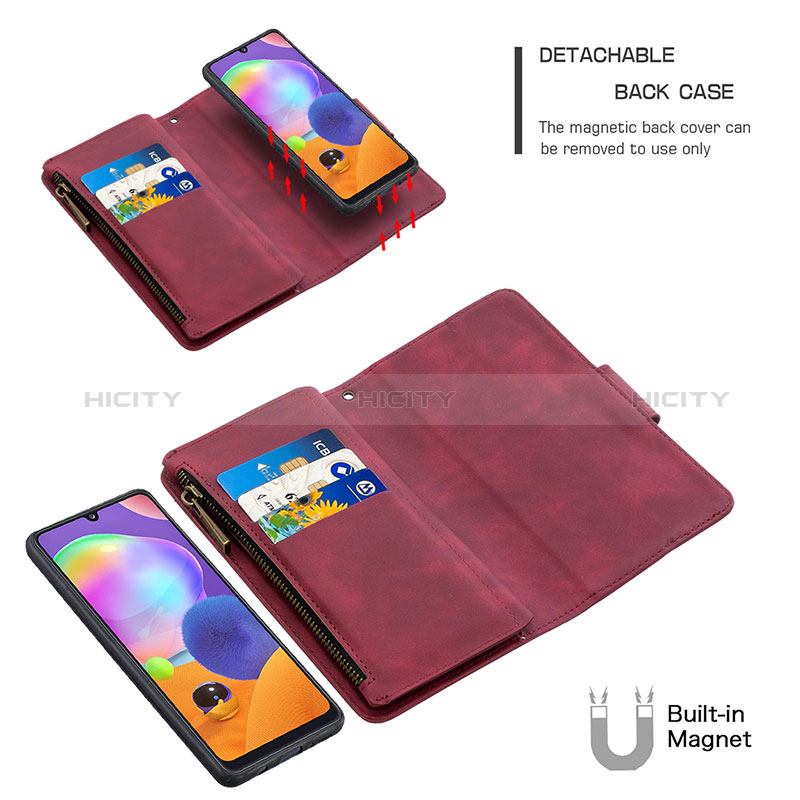 Handytasche Stand Schutzhülle Flip Leder Hülle B09F für Samsung Galaxy A31