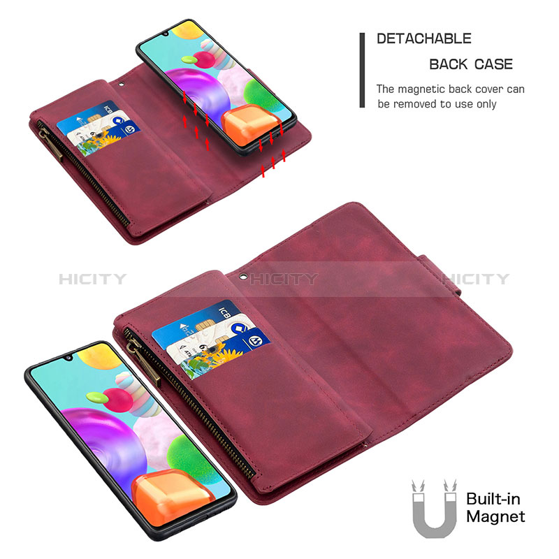 Handytasche Stand Schutzhülle Flip Leder Hülle B09F für Samsung Galaxy A41 groß